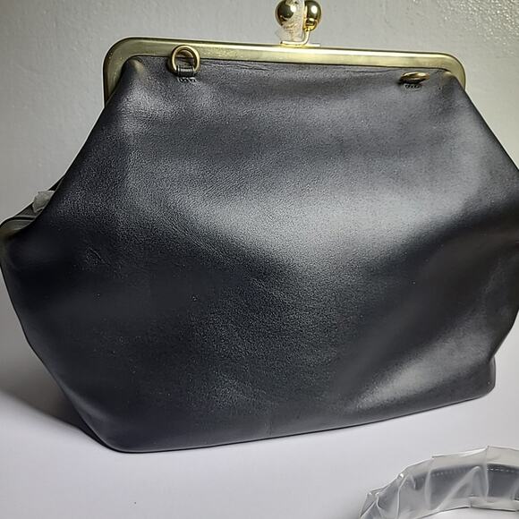 Limited Edition Runway COACH Large Kisslock Frame Bag, Black Gold - Picture 3 of 7